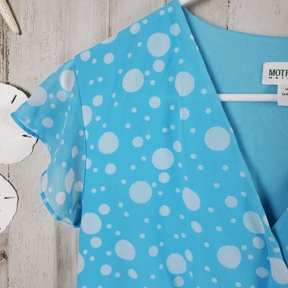 Motherhood Maternity Blouse Blue Size Medium - Picture 6 of 10